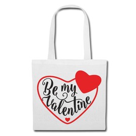 Reifen-Markt Tasche Umhängetasche VALENTINSTAG LOVE YOU HAPPY VALENTIN`S DAY - FRAU MANN - LIEBE - MAMA - PAPA Einkaufstasche Schulbeutel Turnbeutel in Weiß