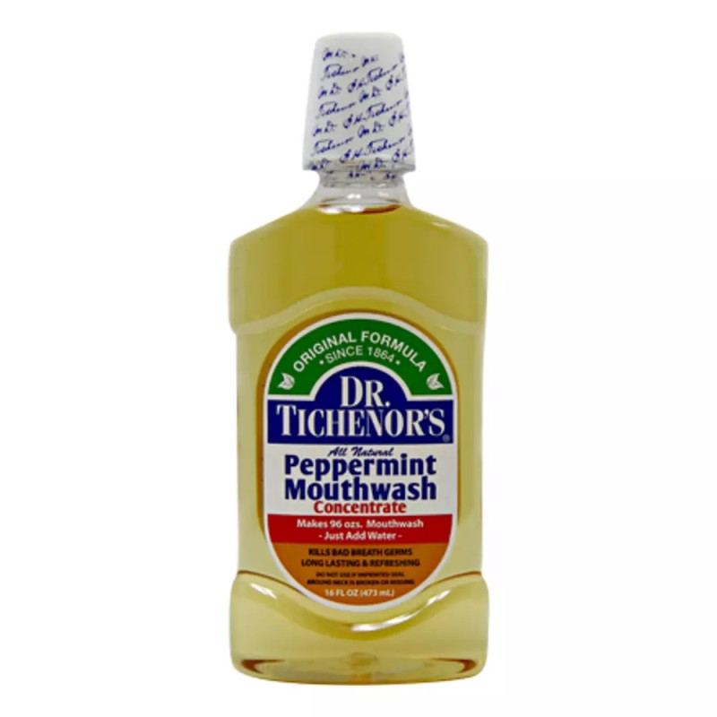 Dr. Tichenor's Peppermint Mouthwash, All Natural, Concentrate, 16 fl. oz.