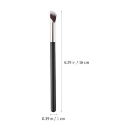Yardwe Brocha Correctora de Ojeras Elf Punta Angular y Fibras Artificiales para Ocultar Manchas y Bolsas, Adecuado para Uso en Casa y Tienda de Cosmét