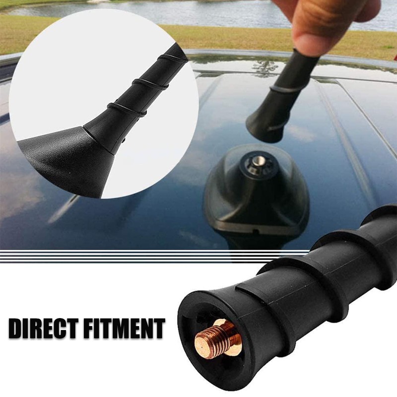 Antena corta negra de 17,78 cm para Chrysler Dodge Jeep