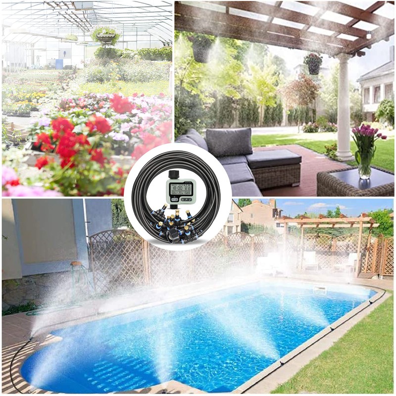 Automatic Outdoor Mister System for Outside Patio,Smart Misting Cooling System