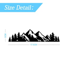 CGEAMDY Snow Mountain Tree Stickers for Car, Mountains Graphic Logo Decals, Car Body Door Side Auto Snow Mountains Graphic Vinyl Decals Decoration, Auto Decoration Accessories Universal(Black)