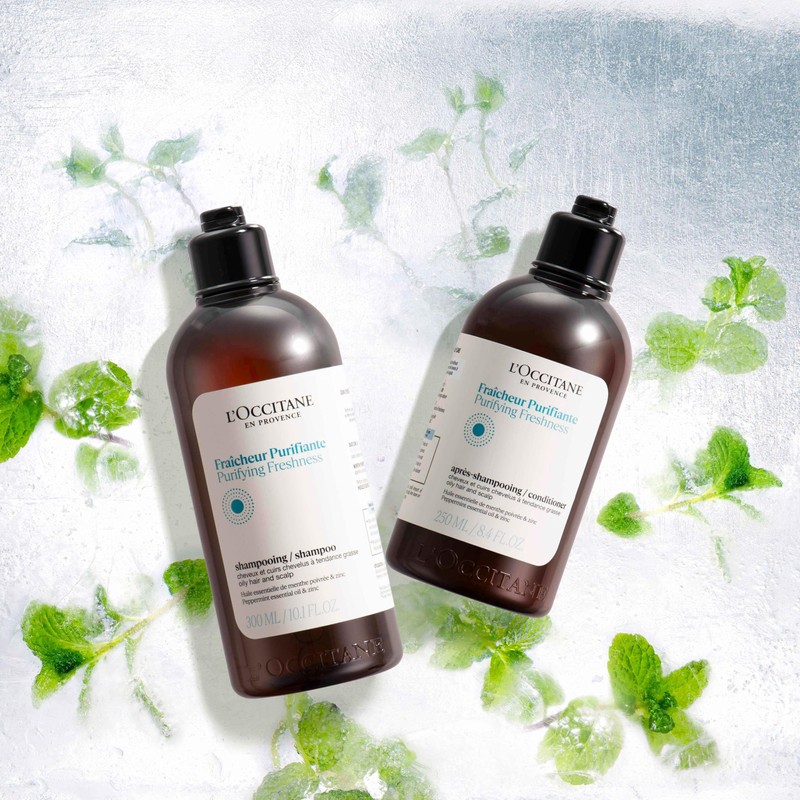 L'Occitane Five Herbs Pure Freshness Shampoo Liquid Brown Refill 16.9