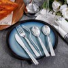 Joyido 100Guests Pre Rolled Silver Plastic Silverware Sets - Heavy
