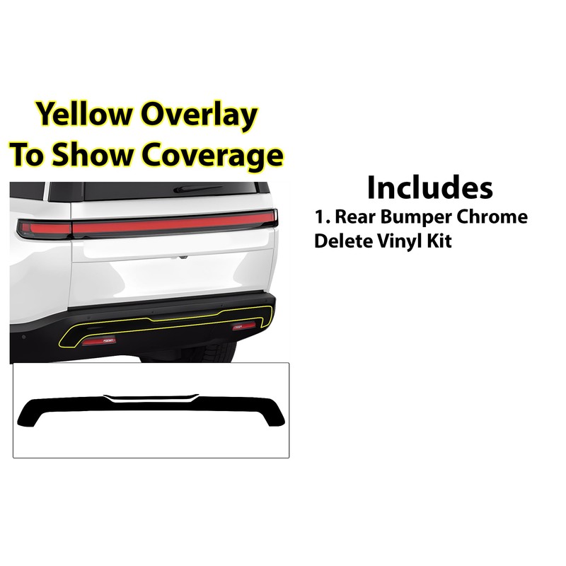 BOGAR TECH DESIGNS Lower Rear Chrome Delete Overlay Compatible with