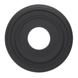 PATIKIL Ceiling Medallion, 12" OD x 4" ID PU Decorative Ceiling Light Medallion Chandelier Medallion Molded Ceiling Light Cover Plate for Ceiling Light Fixtures Fans, Black