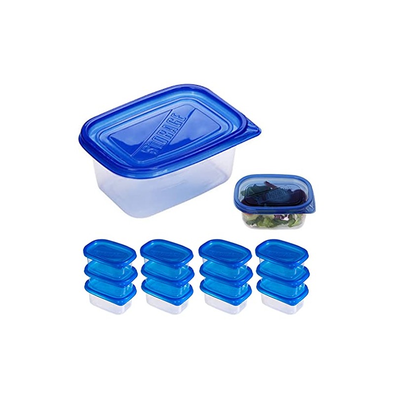 12 Pc Small Food Storage Container Meal Prep Freezer Microwave