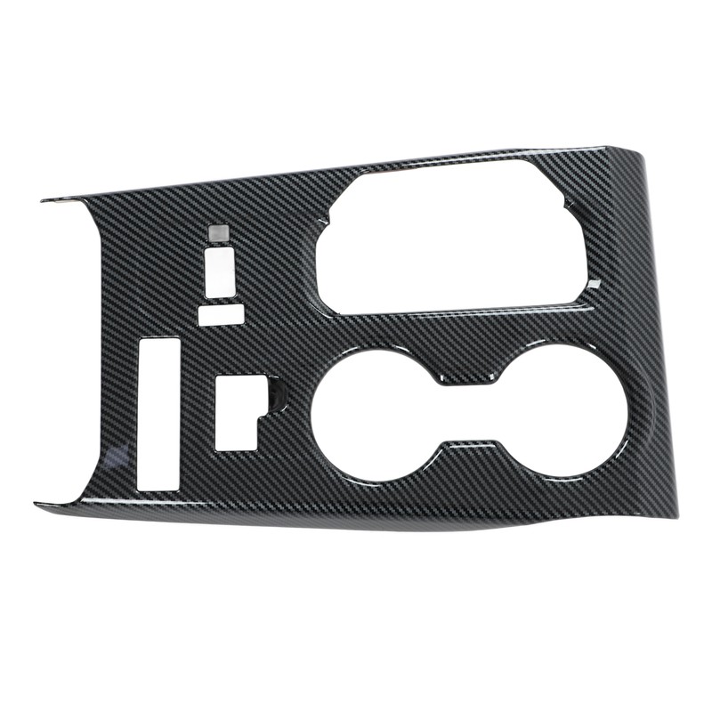 Car Center Console Shift Panel Trim Adhesive Glossy Carbon Fiber