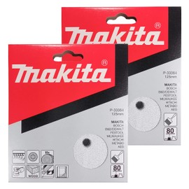 Makita 80 Grit Sanding Discs for 5" Random Orbital Sander - For Aggressive Sanding of Wood, Metal and Plastic | 8 Hole Hook and Sandpaper