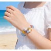 Feng Shui Lucky Cat Bracelet with Blue Crystal & Ceramic