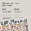 Lantern Press 36x54 Inch Giclee Print, Cabin Rules, Rustic Typography