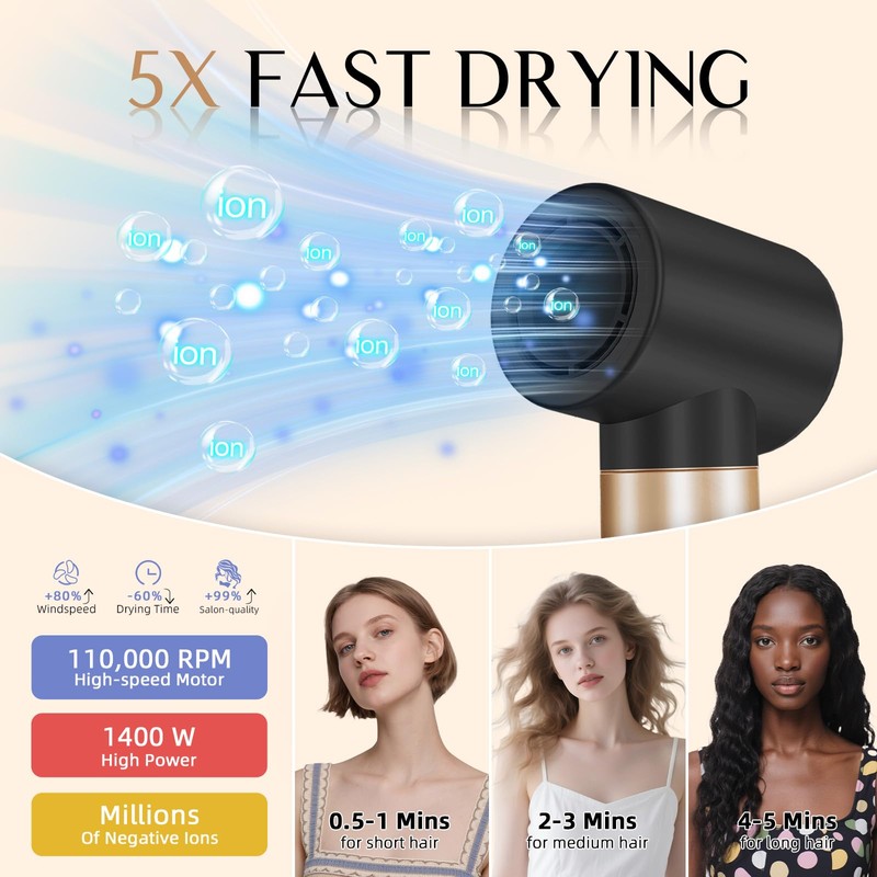 RUCHA 8 in 1 Hot Air Hair Brushes