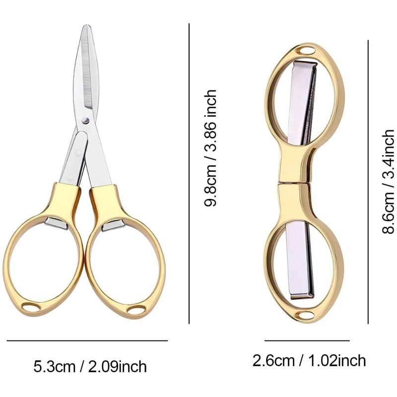 Folding Scissors, TSA Compliant & Portable, Compact, Safe Travel Scissors,