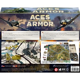 Aces & Armor, WWII War Miniatures Strategy Board Game, Ages 14+, 1-4 Players, 1-2 Hours Playing Time