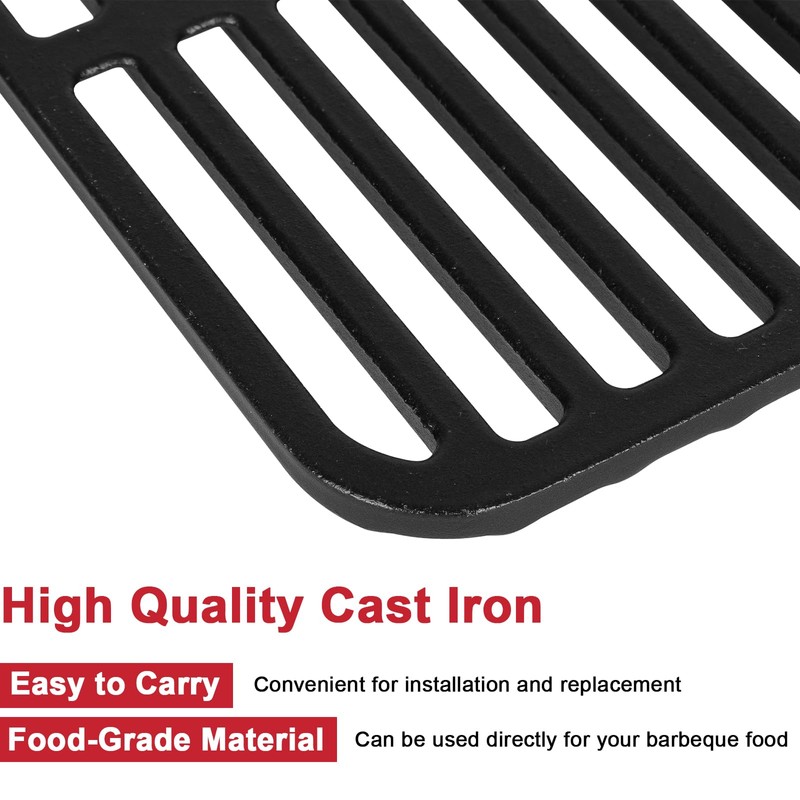 DELSbbq 80631 Cast Iron Cooking Grate for Weber Go-Anywhere, Grill