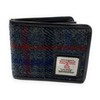 Mens Harris Tweed Trifold Wallet (Slate Grey Check)