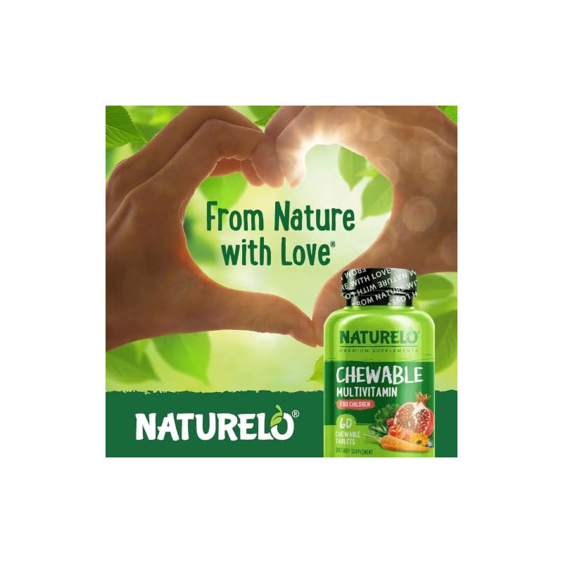 NATURELO Children's Daily Multivitamin, Mixed Berry | 60 Chewables