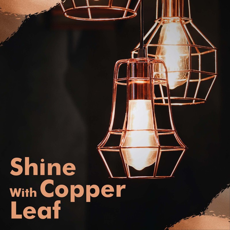 KraftiSky Copper Leaf Sheets - 100 Real Copper Foil Leaves