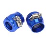 X AUTOHAUX 4pcs AN10 Hex Blue Car Hose Finisher Clamp