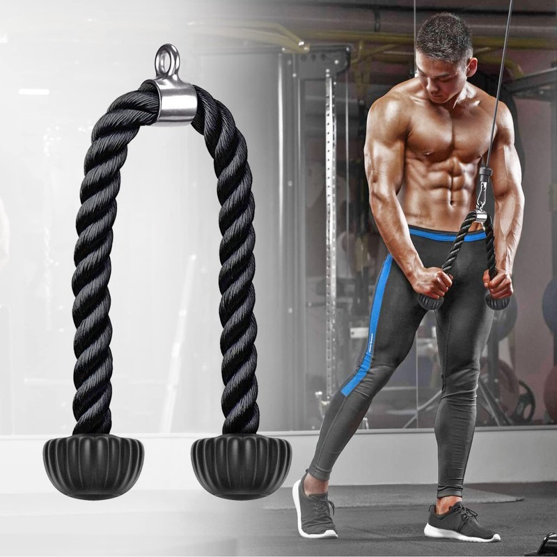 SELEWARE Tricep Rope Cable Machines Attachments for Gym, Heavy Duty