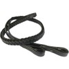 EcoRider Plaited Leather Reins Black 48"