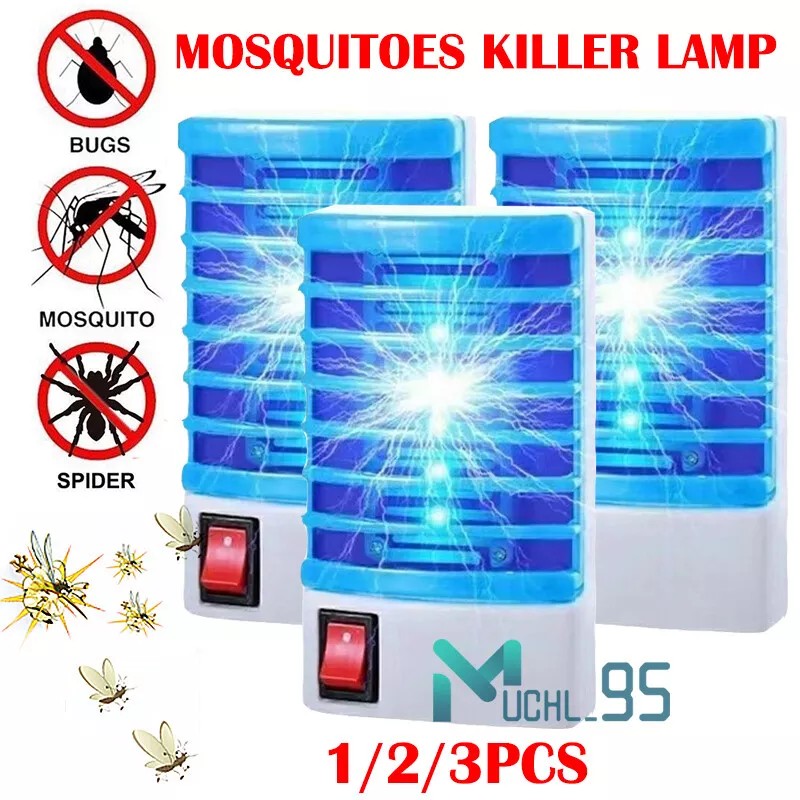 Unbranded 3Pcs Electric Plug in Mosquito killer Zapper Lamp Indoor
