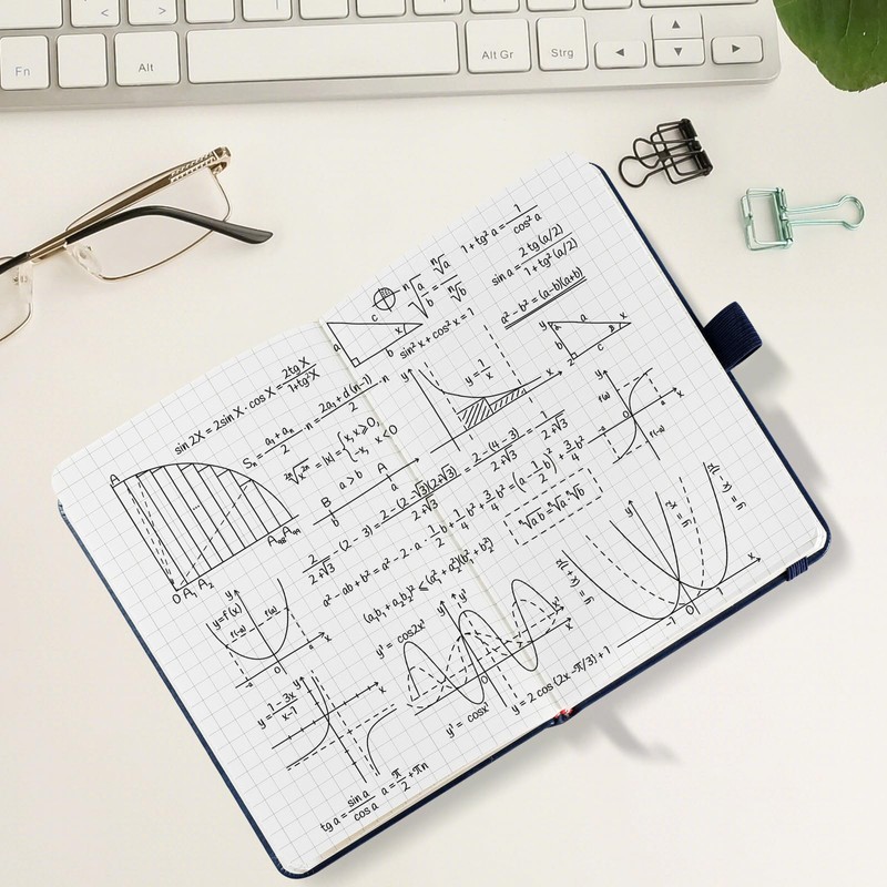 HOMEMARS Small Notebook, Pocket Notebook, 3 Pack, Notebook A6, Squared,3.7"