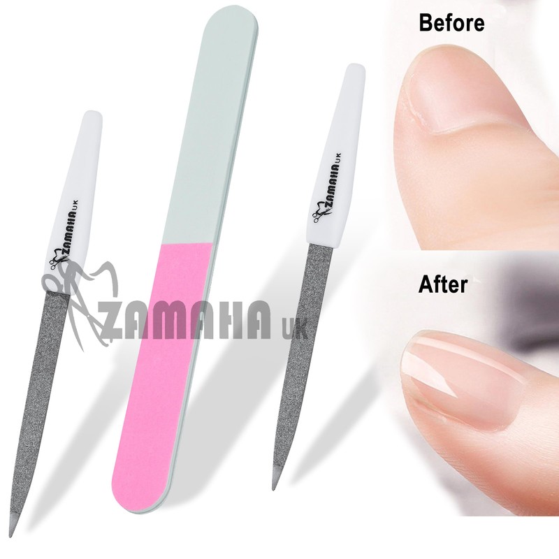 ZAMAHA UK® 2 Pcs Metal Nail Files and 1 Pc