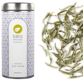 tea exclusive Jasmine Silver Needle White Tea with Jasmine Fresh, Lovely & Fragrant Jasmine Tea from China 50 g Tin