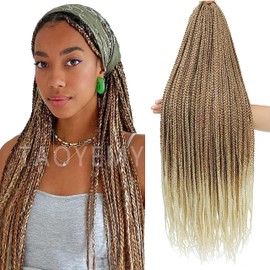 TAOYEMY Box Crochet Braids Hair Extensions, 6 Packs, 24 Inch Synthetic Braiding Hairstyle, 22 Strands/Pack, Crochet Hair Extensions (70#, 20 Inches)