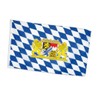 KarnevalsTeufel.de Bavaria Flag Blue/White with Bavarian Crest Decoration for Folk
