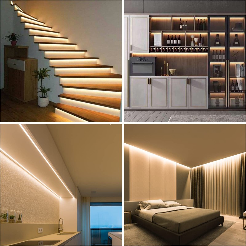 LLTOP COB LED Strip Lights Warm White 3000K, DC24v 16.4ft/5m