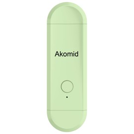 Akomid Book Light, USB Rechargeable, Eye-Cared Amber Light, 8 LEDs, Green, Modern Style, Metal & Plastic, Clip-On, Stepless Dimming, for Reading in Bed, Kids, Living Room