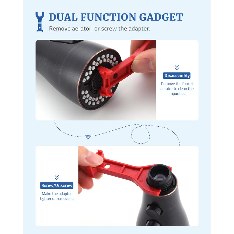 Kitchen Faucet Sprayer Head Replacement - Pull Down Faucet Spray