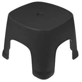 Baluue Plastic Small Stool 6.3 High Stepping Stool Colorful Outdoor Footstool for Kitchen, Bathroom, Bedroom, and Garage Black