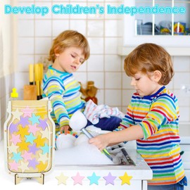 Reward Jar with Stars, Reward Jar Classroom Good Behavior, Incentive Jar Positive Behavior, Potty Training Reward Jar for Toddler, Reward Board for Boys Girls, Home Classroom Reward Chart Ornaments