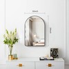 FORBATH Arched Bathroom Mirror 16x24 Inch, Black Bathroom Mirror Wall