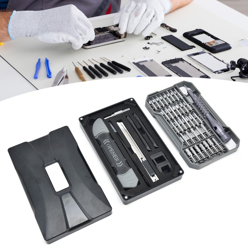 69Pcs Accurate Screwdriver Kit Magnetic 4x28mm Matte Chrome Long Diameter