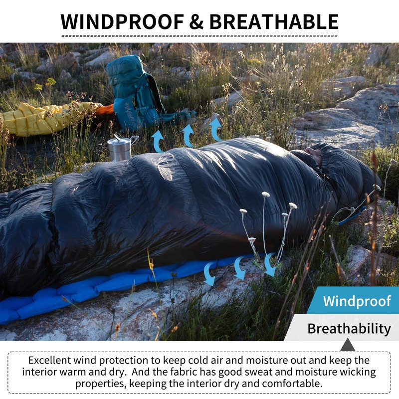 Naturehike Ultralight Down Sleeping Bag, 650FP Backpacking Sleeping Bag for