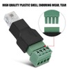 RJ11 Screw Terminal, Ethernet Connector RJ11 6P4C Male to 4
