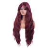 Rugelyss Burgundy Wigs for Women 26 Inches Long Red Wavy
