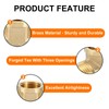 sourcing map Brass Tee Pipe Fitting, G1/2" x G1/2" x