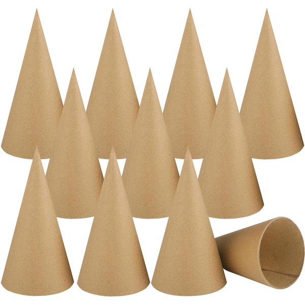 12 Pcs Paper Mache Cones with Open Bottom Thickened Paintable