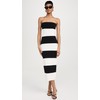 endless rose Stripe Tube Mini Dress, Black/White, M
