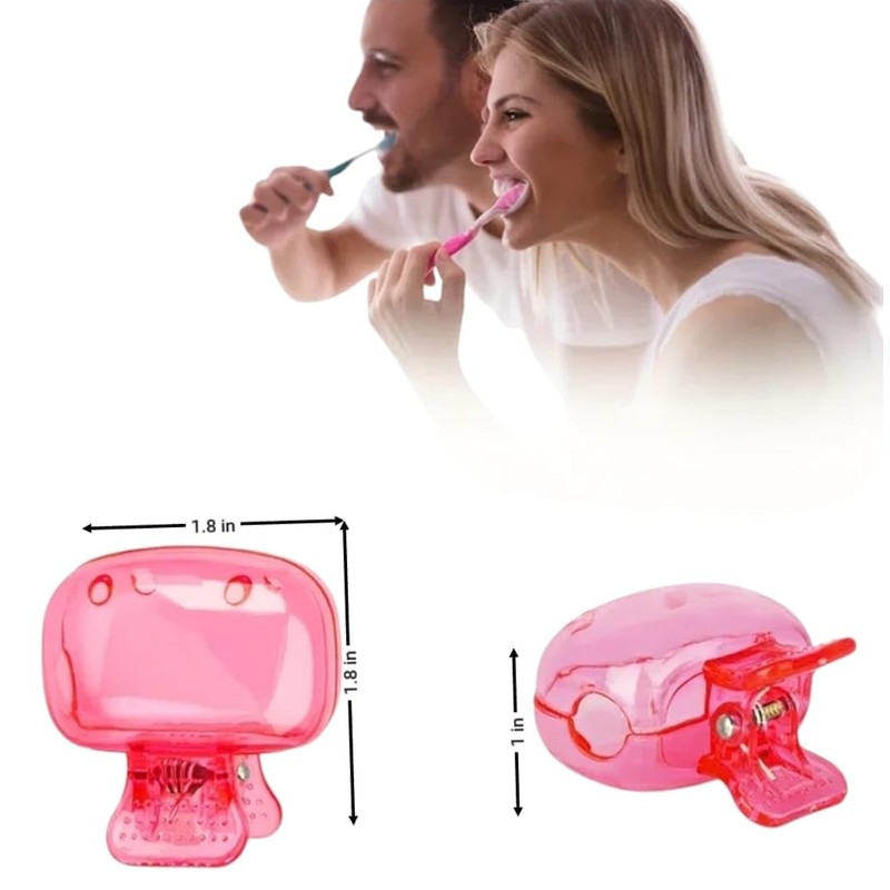 4 Pack Portable Toothbrush Head Protector, Protective Portable Plastic Clip's