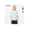 쉬즈미스 사틴 텍스처드 라운드넥 블라우스_SWWBLP22070 Satin Textured Round Neck Blouse_SWWBLP22070