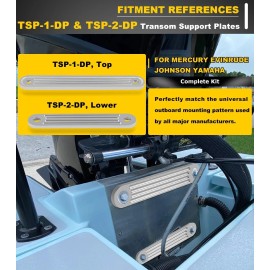 Camoo TSP-1 Marine Transom Support Plate & TSP-2DP Support Plate (12" x 2" & 15" X 2")
