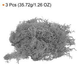 MECCANIXITY 3pcs 1.26 OZ Moss Fake Craft Moss Artificial Moss Natural Preserved Moss for Craft Arts Floral DIY Project Wall Wedding Garden Patio Table Terrariums Decoration(Light Grey)