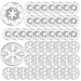Pack of 60 Clamping Discs Heat Protection Plate 304 Stainless Steel Fixing Circlips Washers Heat Plate Tin Nut Locking Washers for Fixing Heat Shields Under the Hood for Cars