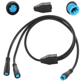 baluoqi 1T2 Y-Splitter Extension Wire with Julet Type 4pin Connector for Bike Headlight Cable in eBike Conversion Kits (4pin, 7" in Length)